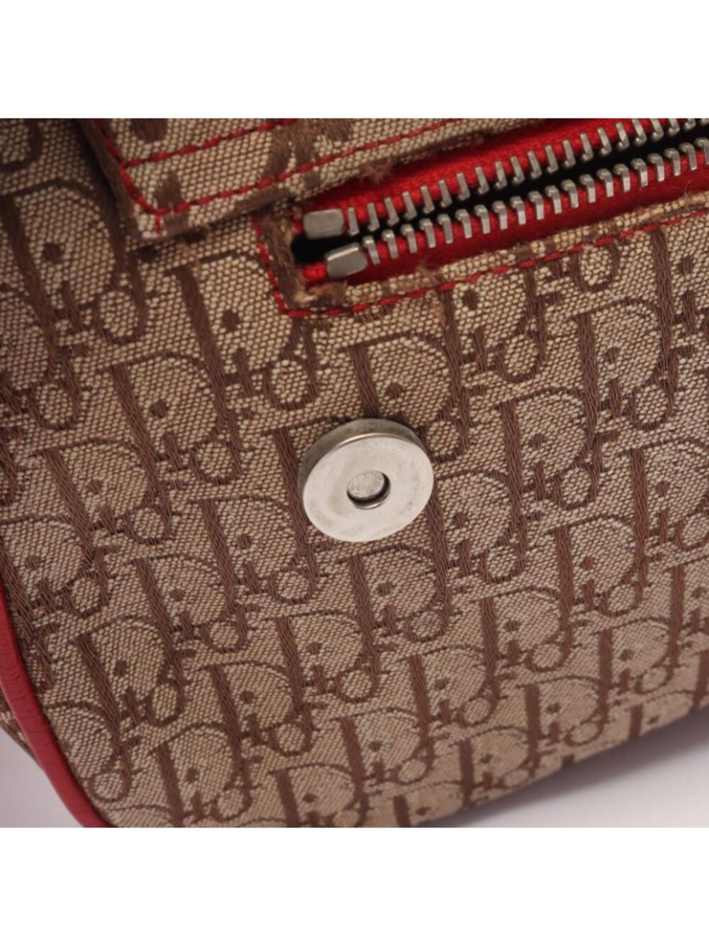Dior Shoulder Bag Rasta Trotter Saddle Pocket Beige Multi Canvas Leather - Picture 7 of 15